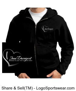 Full-zip hoodie with Logos Design Zoom